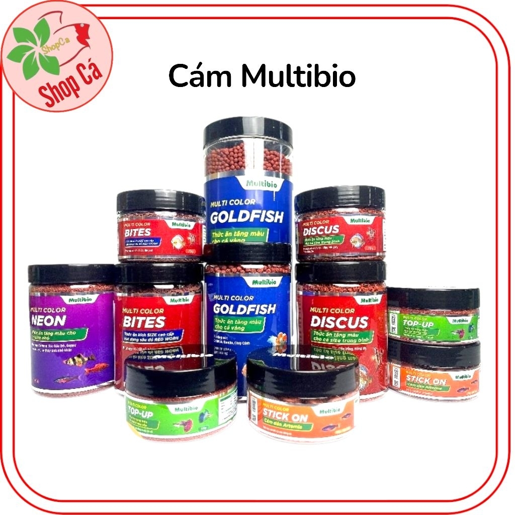 Thức ăn cho cá tăng màu cao cấp MULTI COLOR, cám cá cảnh, cám chìm, cám nổi, cám dính guppy, neon