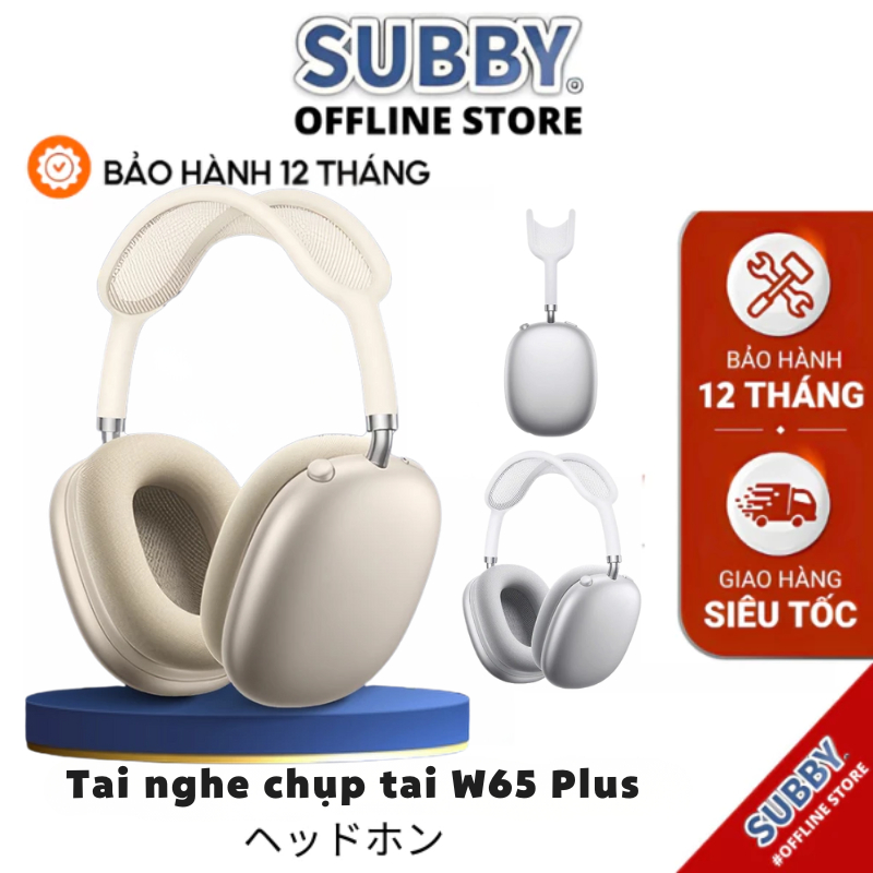 [Tặng bọc tai nghe] Tai nghe chụp tai W65 Plus Hoco bản cao cấp bluetooth 5.4 thiết kế sang trọng ch