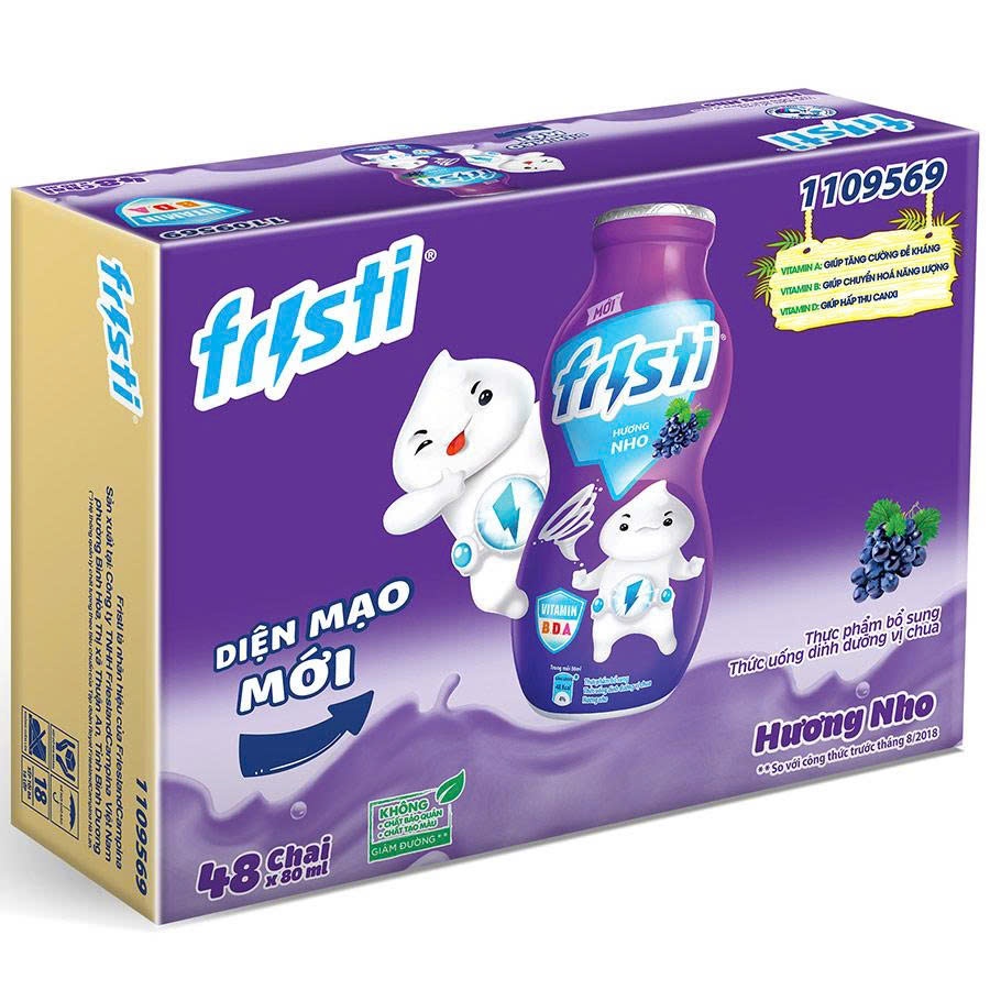 Sữa Fristi Chai Nho 80Ml (48 Hộp) thùng