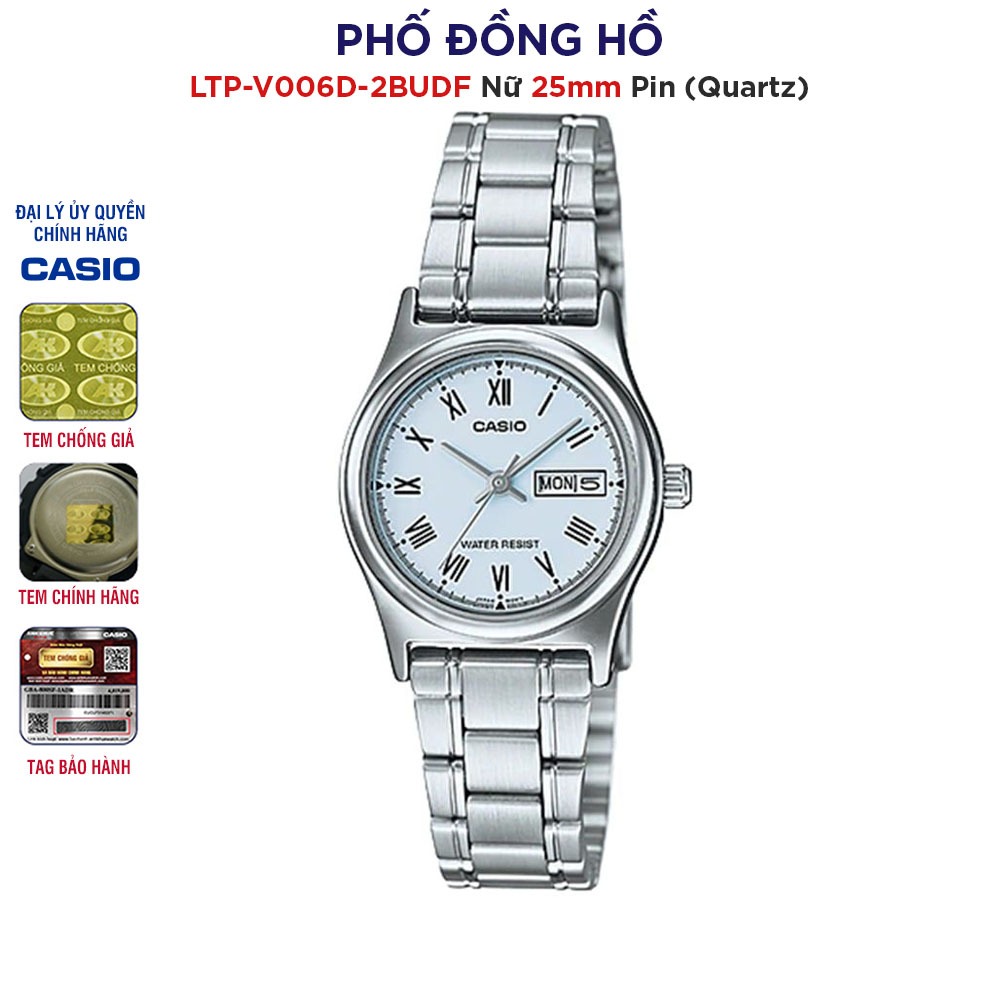 Đồng hồ nữ dây kim loại Casio Anh Khuê LTP-V006D-2BUDF