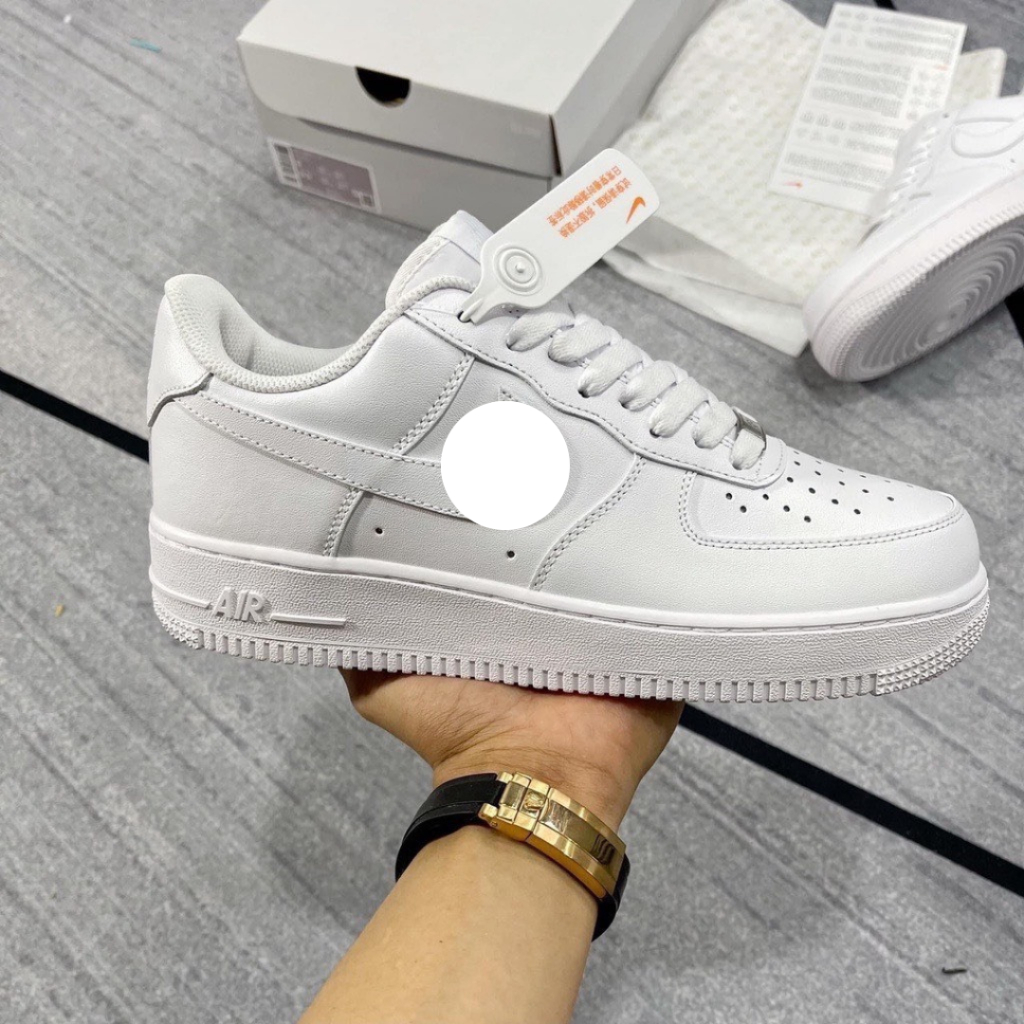 Giày thế thao nam nữ A_F1, giày af1 all white nam nữ full box bill pk