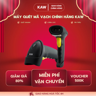 Máy Quét Mã Vạch Không Dây Bluetooth Cao Cấp Kaw, Máy Bắn Mã Vạch Không Dây Kết Nối Điện Thoại