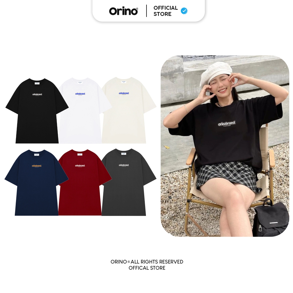 Áo thun nam nữ Orino Brand Form Oversize Premium 100% Cotton 250GSM