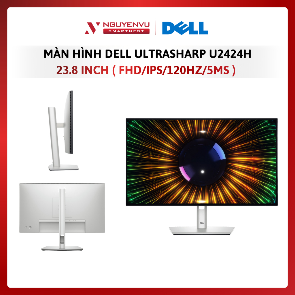 Màn Hình Dell Ultrasharp U2424H 23.8 inch ( FHD/IPS/120Hz/5ms ) | Hàng chính hãng - Bảo hành 3 năm