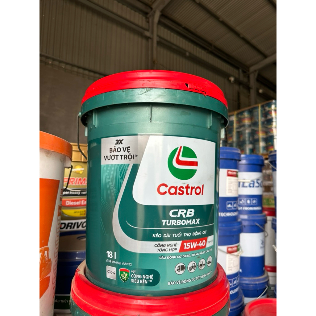 Nhớt castrol CRB turbomax 15w40 CK-4 18L, nhớt động cơ ô tô, dành cho động cơ hạng nặng