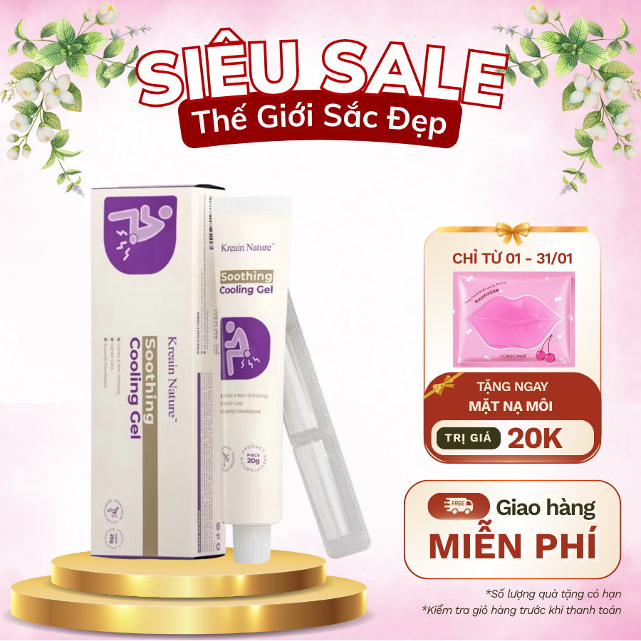 Gel Bôi Trĩ Kreain Nature Hỗ Trợ Giảm Ngứa Rát, Khô Thoáng Vùng Da Nhạy Cảm, Gel Thảo Mộc Làm Dịu Da