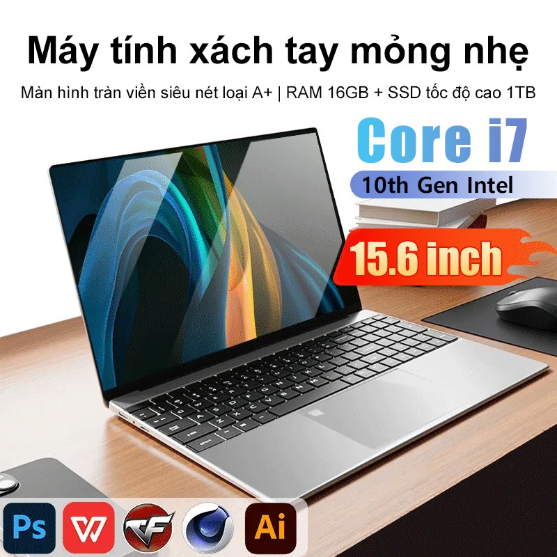 Máy tính xách tay Intel Core i7 | 16GB/512GB/1TB | Laptop siêu mỏng 15.6 inch | Windows 11