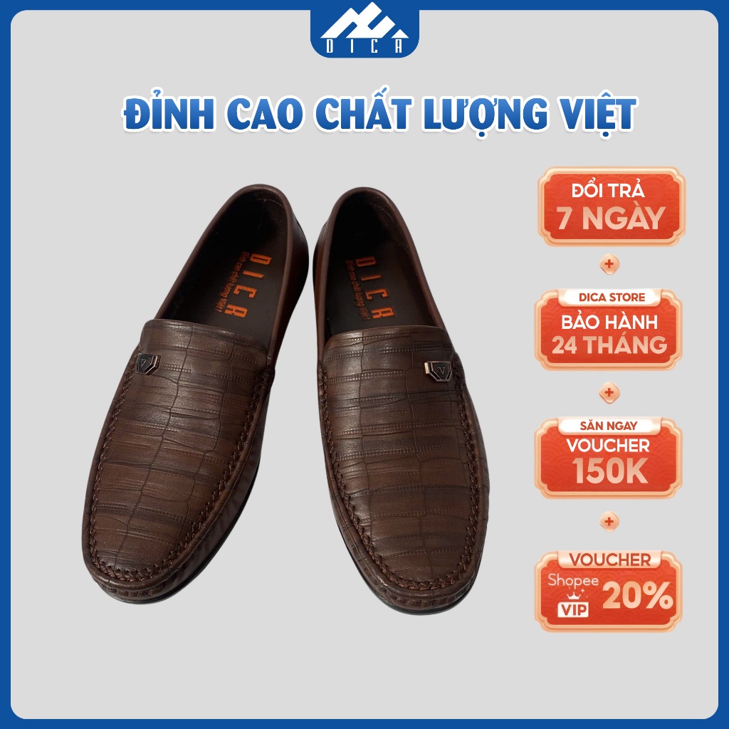 Giày Da Nam DICA Mẫu Mới 2026, Họa Tiết Sang Trọng Chuẩn Quý Ông, Chất Da Thật Cao Cấp, BH 24 Tháng