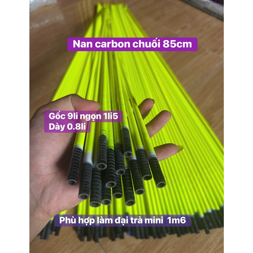 Nan carbon chuối 85cm làm bobo thái, làm diều mini siêu cứng