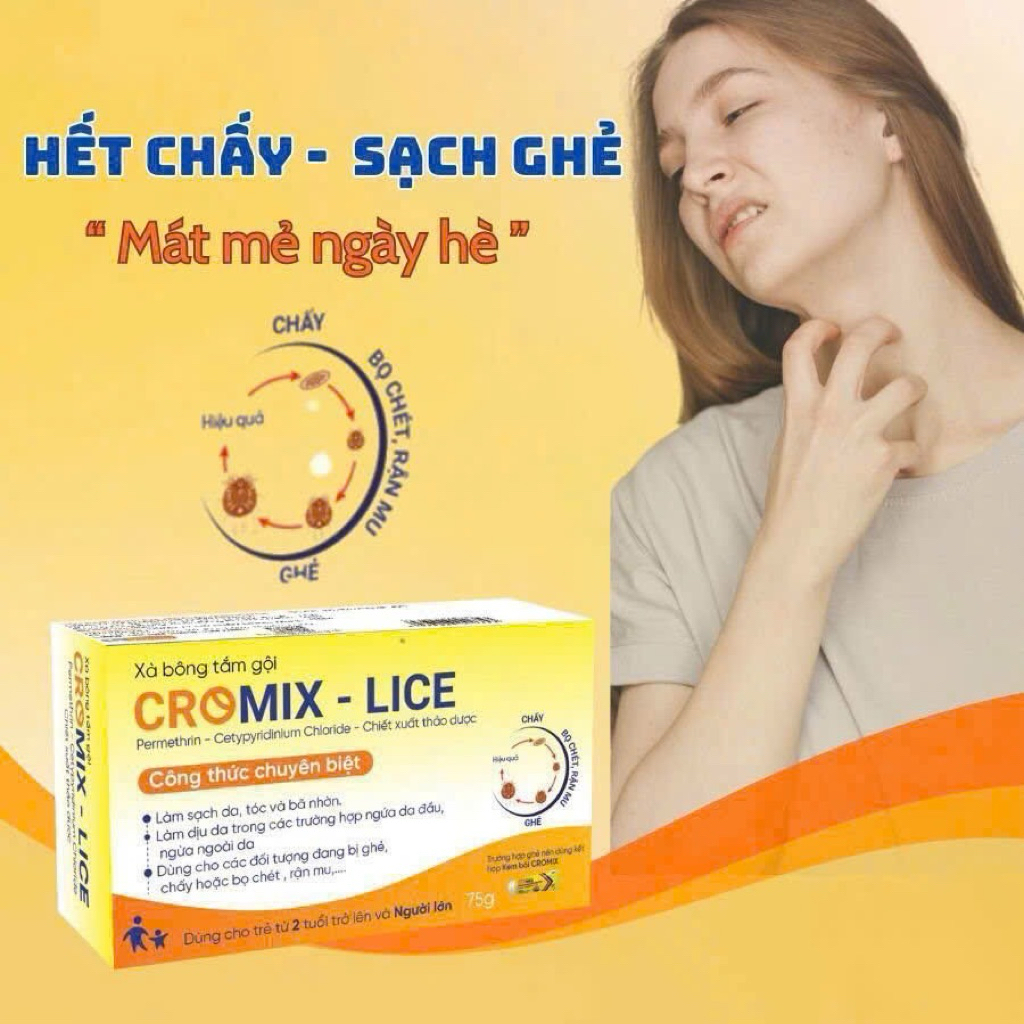 Xà bông tắm gội chấy ghẻ Cromix_ Scabies