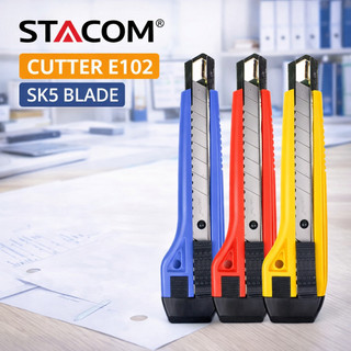 Dao rọc giấy lớn | kèm 01 lưỡi, kt 0.590mm' nhựa abs | stacom e102