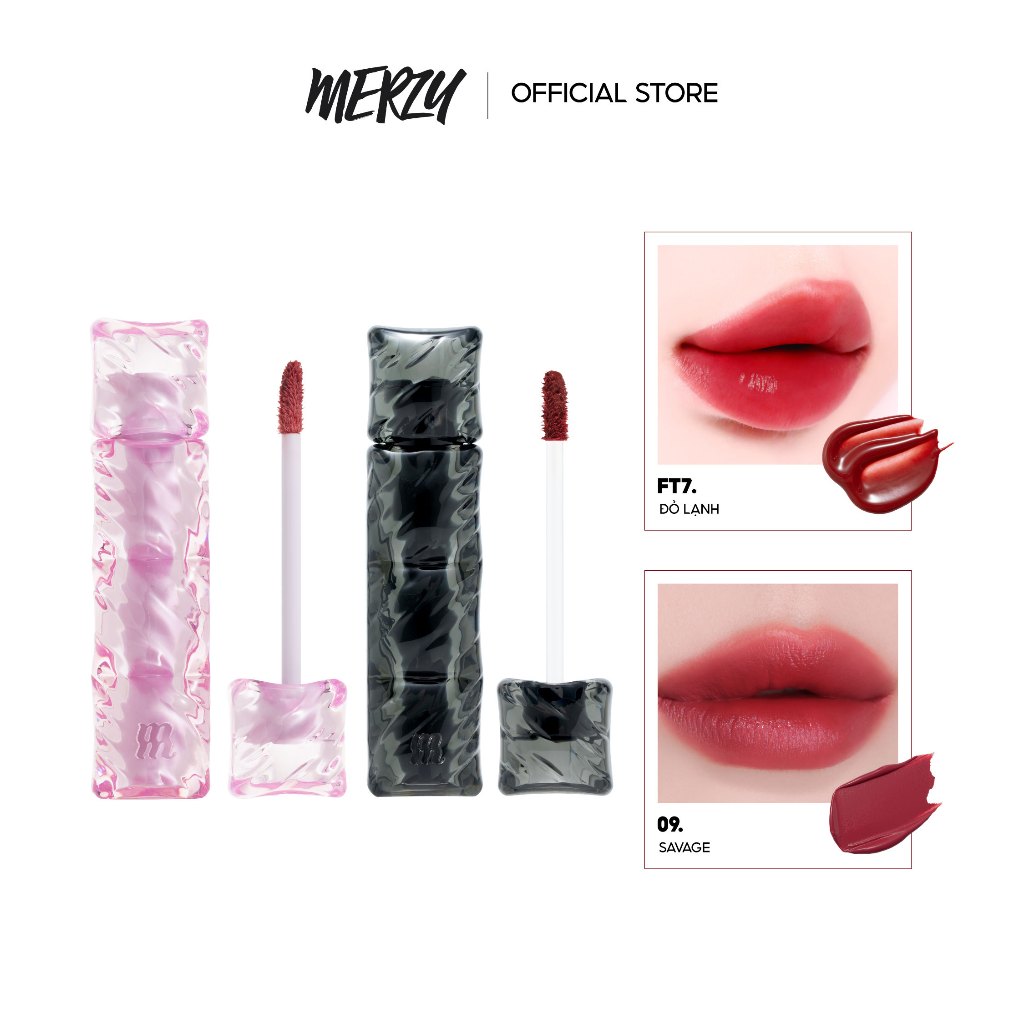 COMBO 2 Son Merzy Puffer Velvet Tint 3.7g + Merzy Water Fit Blur Tint 3.7g