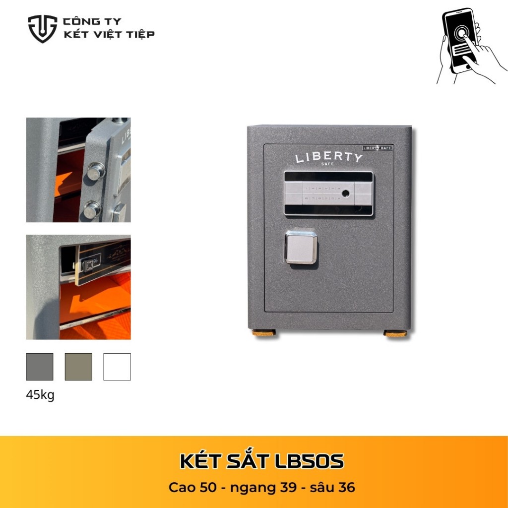Két Sắt Cao Cấp Liberty - LB50s - Kết Nối Điện Thoại