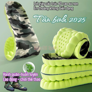 Lót giày tân binh bộ đội, công an chuẩn 4d cao su non cho các loại giày,hành quân đi làm chơi thể thao đàn hồi,thấm hút