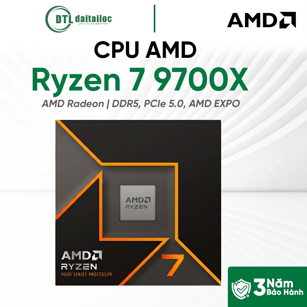 CPU AMD Ryzen 7 9700X | Chính Hãng | Bảo Hành 36 Tháng