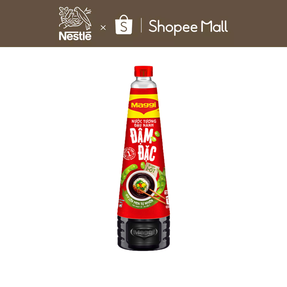 Nước tương Đậu Nành Đậm Đặc MAGGI chai 700ml - Công thức cải tiến. Bừng hương đậu nành. Ngon hơn, sánh đậm hơn