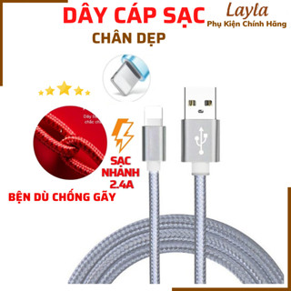 Dây cáp sạc Dù 7/8Plus/11/11PRM/12/13/14PRM cáp sạc nhanh 3A - Bền chắc Dù Chống Đức -Gẫy Dập