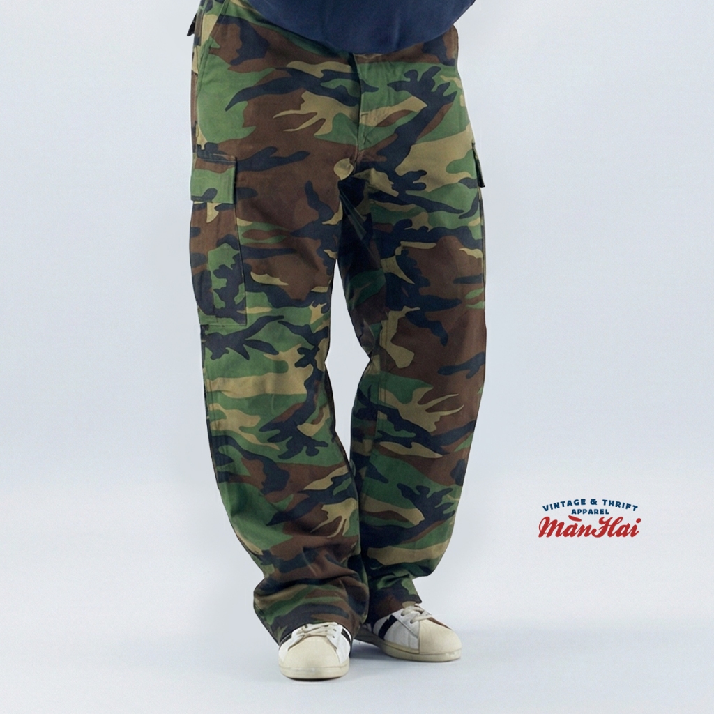 KOREAN MILITARY CAMO PANTS / camo green