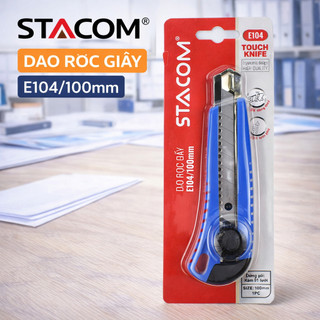 Dao rọc giấy lớn | kèm 01 lưỡi phụ bên trong, kt: 0.590mm, khóa vặn cố định lưỡi | stacom e104