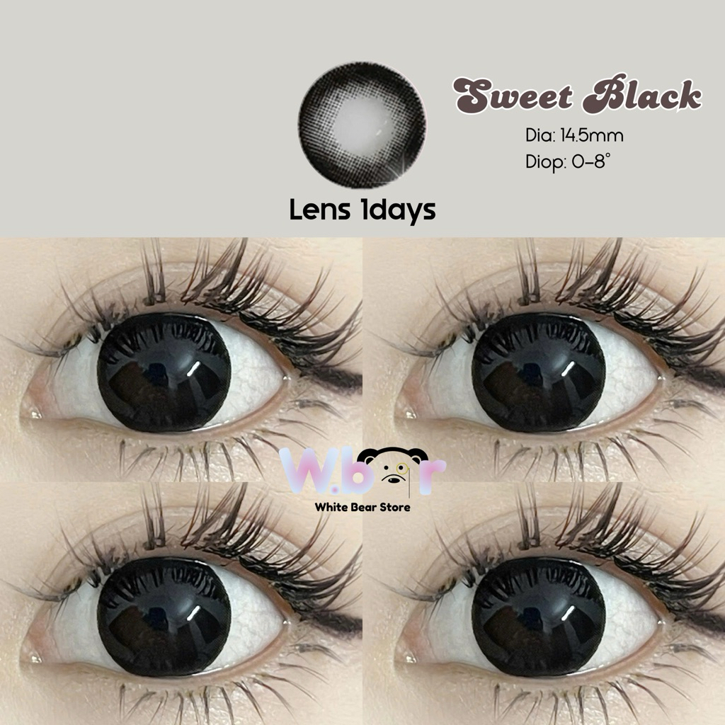 Lens 1 Ngày Sweety Black Màu Đen Giãn Tròng 14.5mm