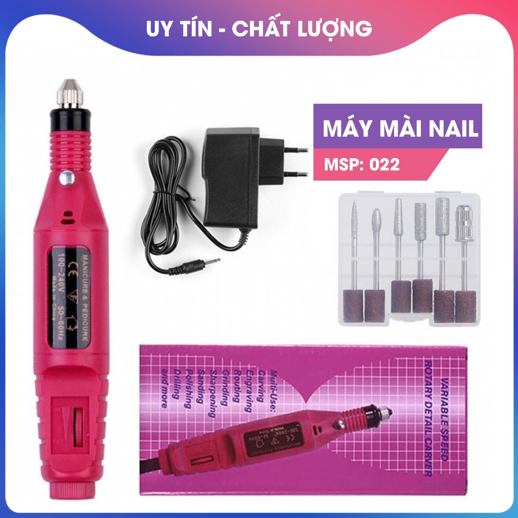 022 – Máy Mài Móng Cầm Tay Mini, Nhỏ Gọn, Điều Chỉnh Tốc Độ, Phù Hợp Làm Nail Tại Nhà