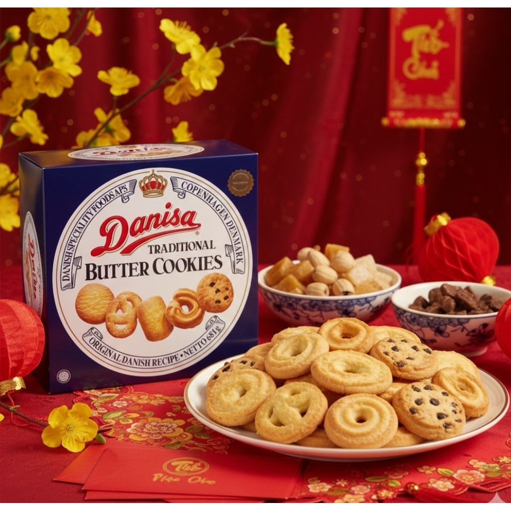 Bánh Danisa Butter Cookies 681G [ Kèm Túi]
