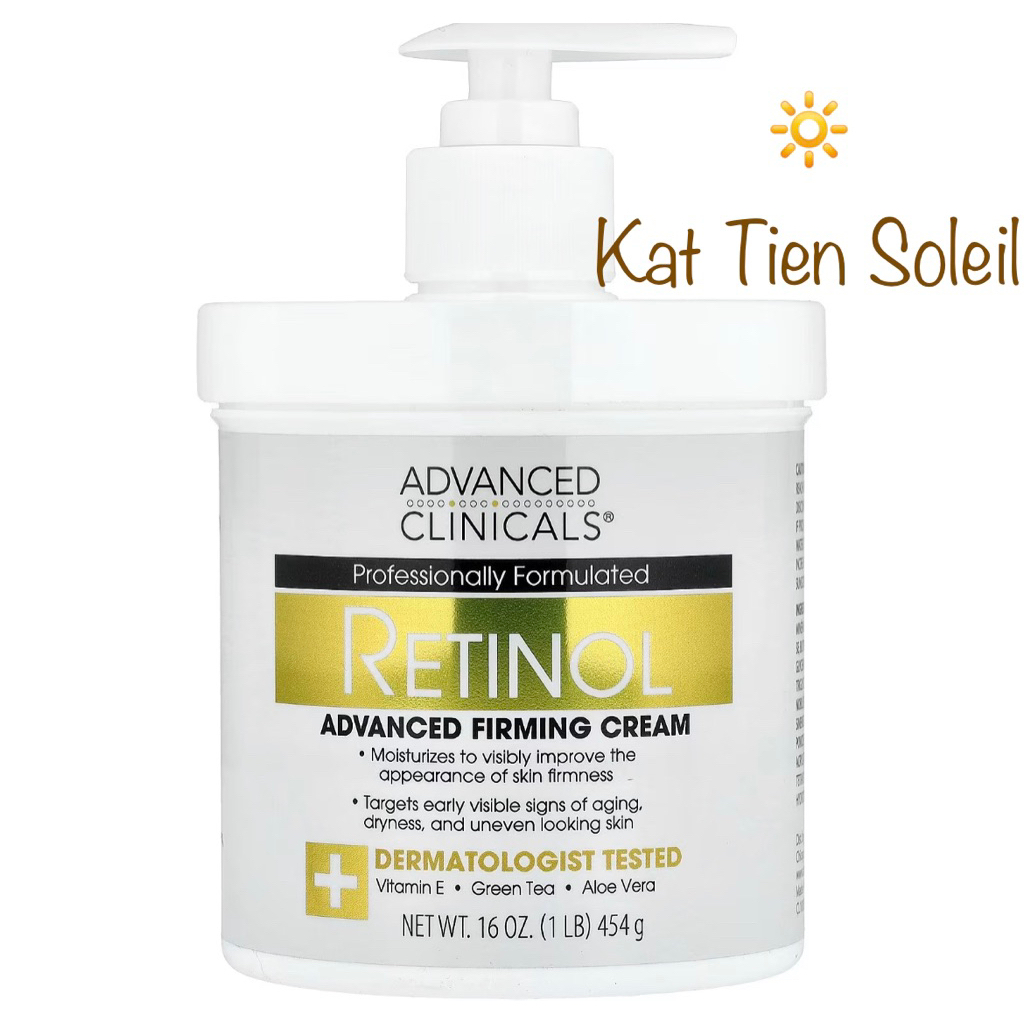 Retinol Body Cream Advanced Clinicals 454g Giảm lão hóa da