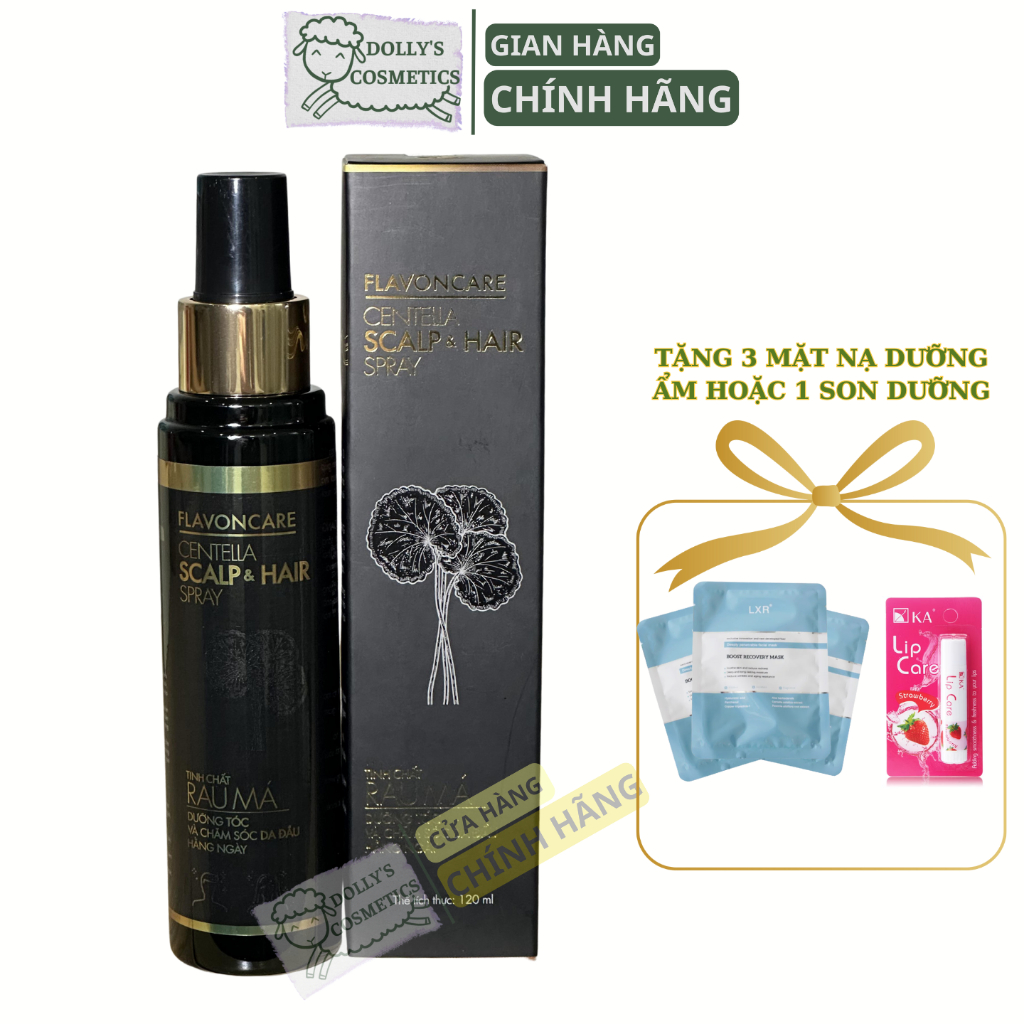 Tinh Chất Rau Má Dưỡng Tóc Và Chăm Sóc Da Đầu Hằng Ngày FLAVONCARE CENTELLA SCALP & HAIR SPRAY