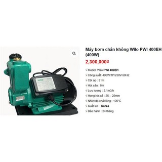 Máy bơm chân không Wilo PWI 400EH (400W)