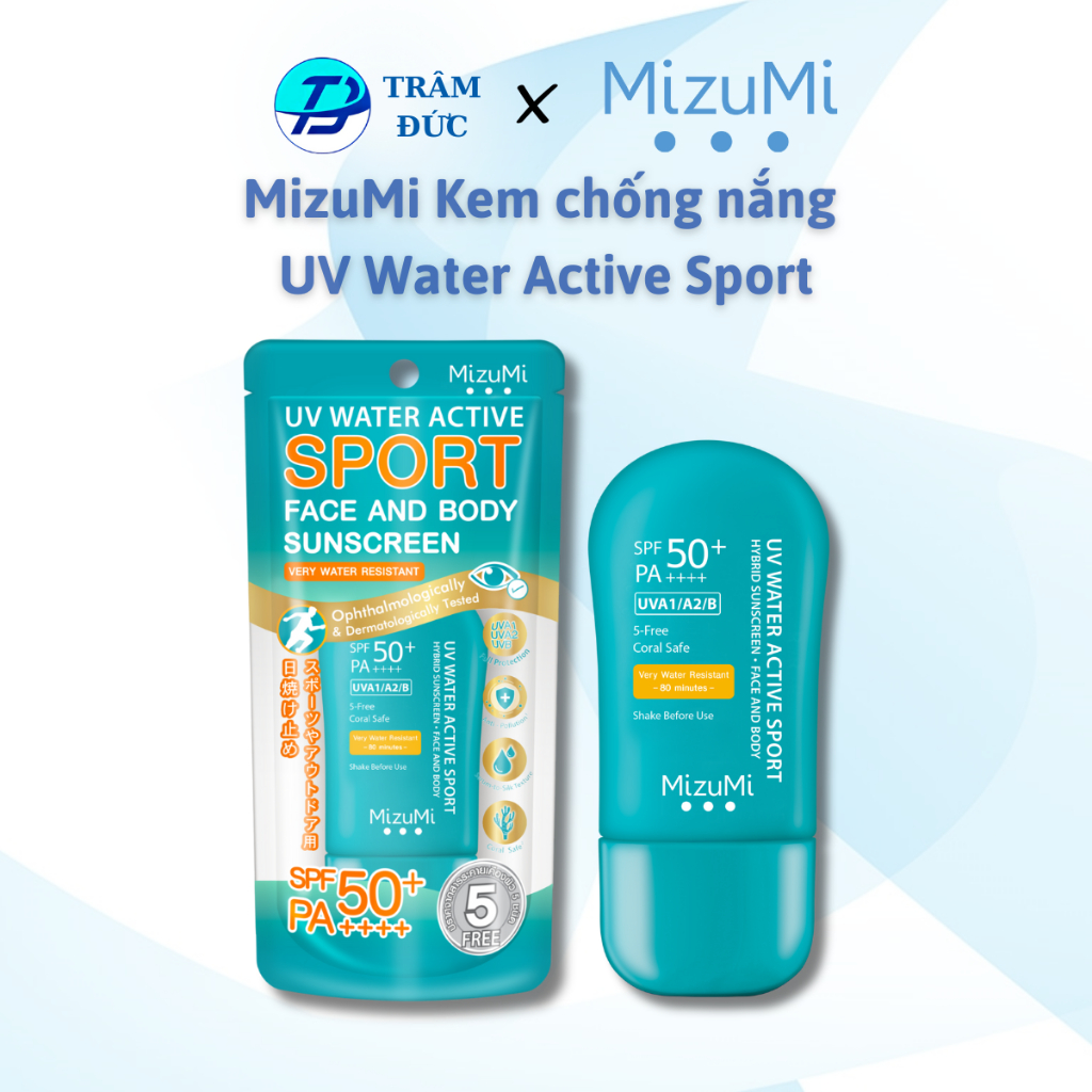 [HSD 08/10/2026] MizuMi Kem chống nắng UV Water Active Sport 40mL