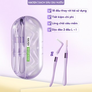 Bàn chải kẽ răng Hangy - Đầu thay linh hoạt | Vệ Sinh Kẽ Răng & Mắc Cài Răng Niềng