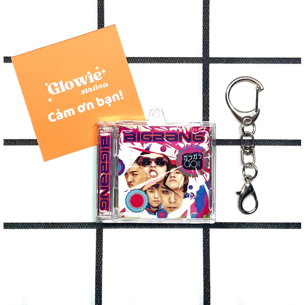 Móc khóa Mini CD Album ガラガラ GO - BIGBANG có NFC quét link nhạc