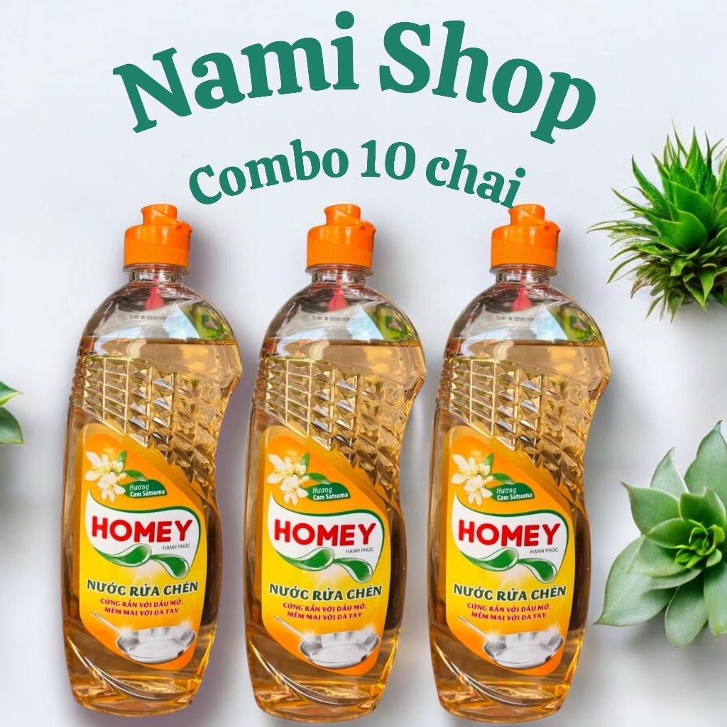 1 Thùng 10 chai 750ml nước rửa chén Homey siêu sạch ,tiết kiệm