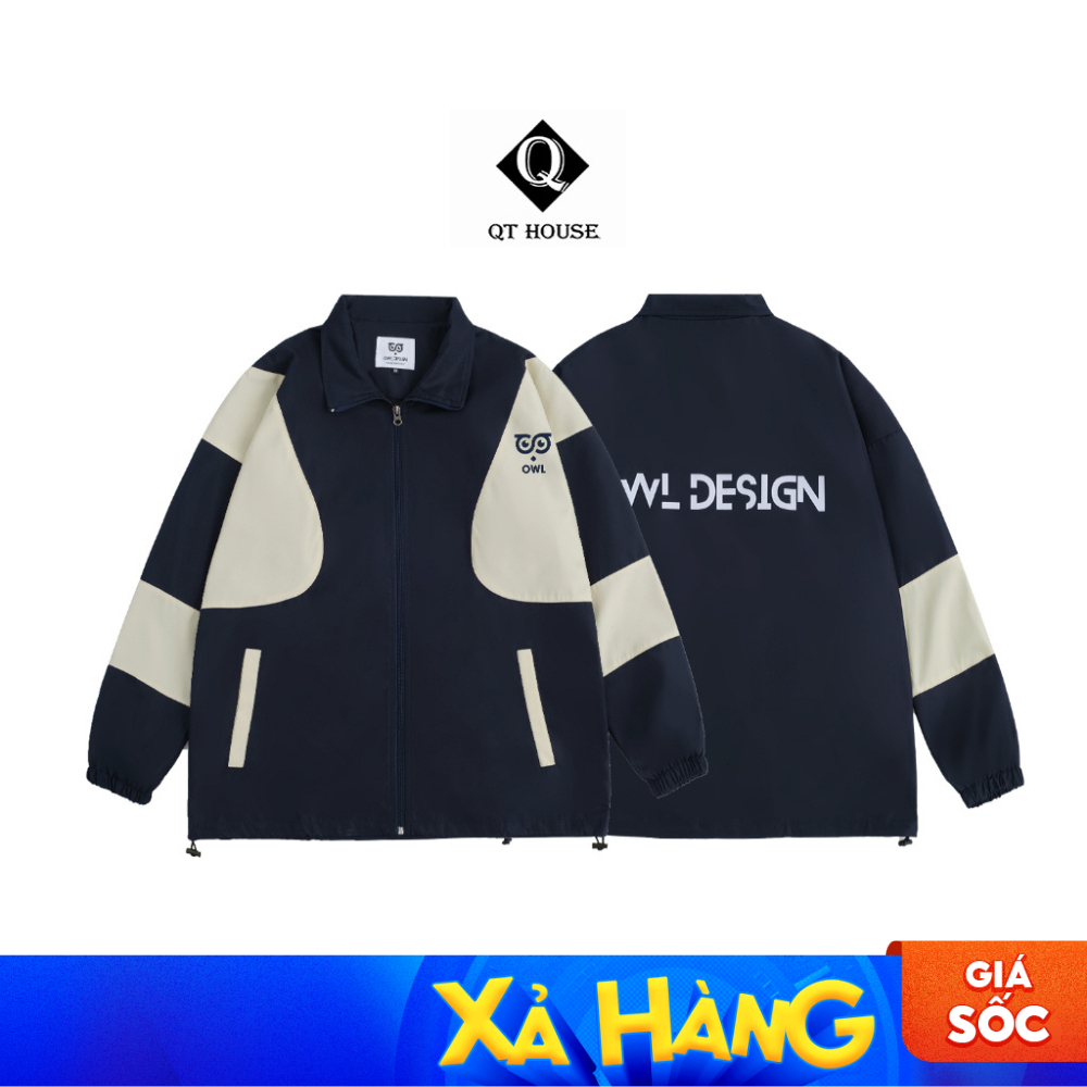 Áo khoác gió Qthouse,áo khoác dù 2 lớp Unisex Jacket QTAK03