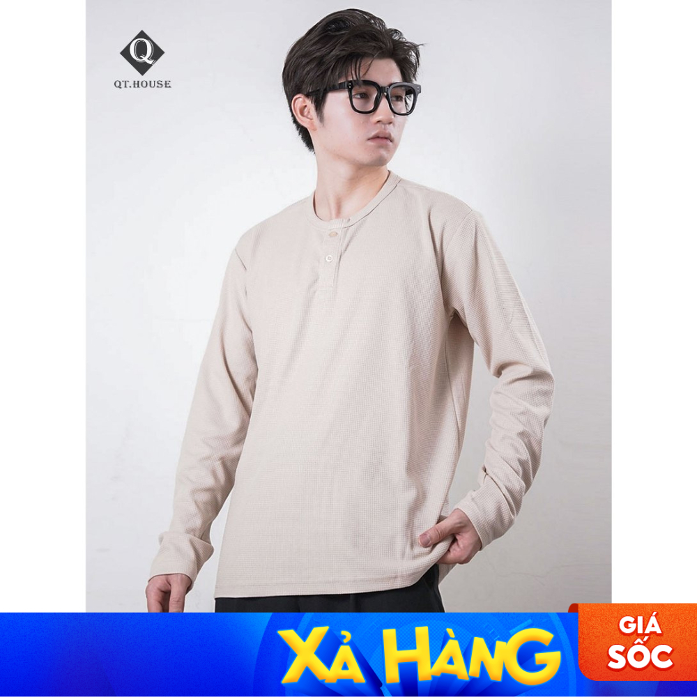 [Xả kho] Áo Thun Nam Dài Tay Cổ Tàu Qthouse Áo Phông Nam Tay Dài Trơn Form Oversize