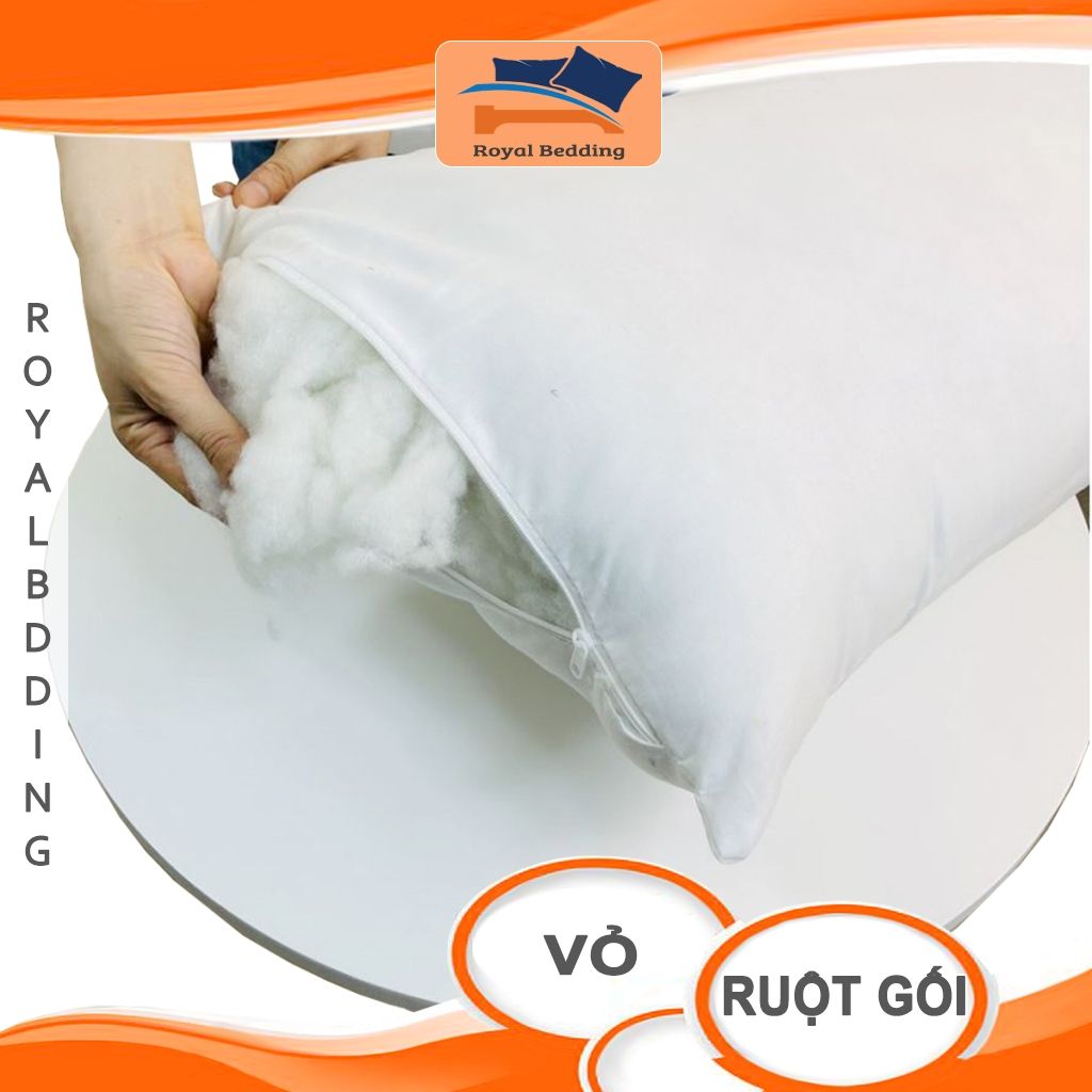 Áo Lõi Gối Trắng Nhồi Bông Gòn 35x50 45x65 50x70 Vỏ Ruột Gối Thoáng Mát Không Mốc
