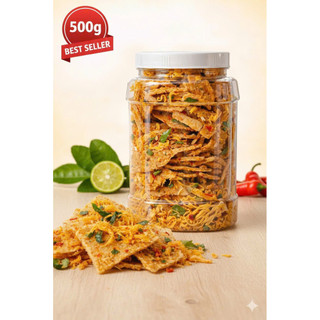 Cơm Cháy Khô Gà Mắm Hành Hũ Lớn 500g - Cơm Cháy Khô Gà, Giòn Rụm, Đậm Vị