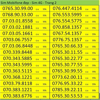 Sim Mobifone Trả Trước Giá Rẻ