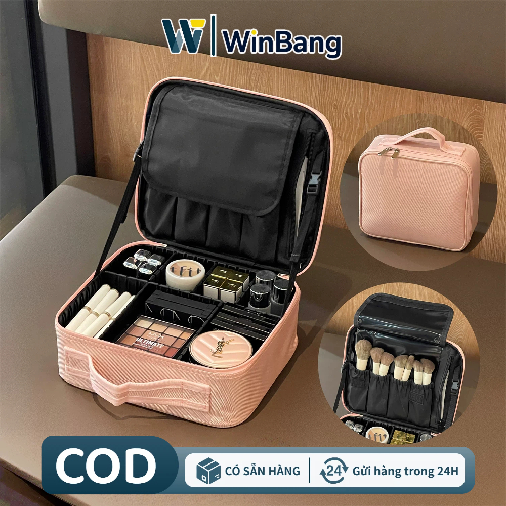 Cốp đựng Mỹ Phẩm Chuyên Nghiệp kích thước 26x23x10 cm Koreluxco Cốp đựng đồ trang điểm chống nước chống sốc