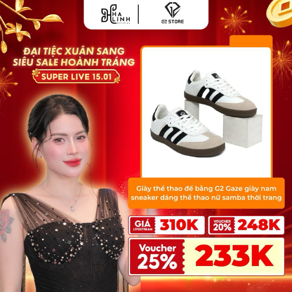 [VÕ HÀ LINH x G2.STORE] Giày thể thao G2 GAZE white sneaker