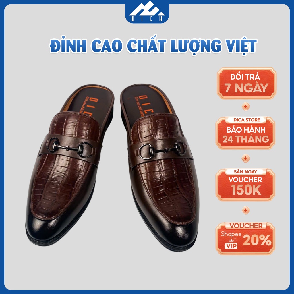 Giày Sục Da Nam DICA Mẫu Mới Thanh Lịch, Sang Trọng, Đa Năng, Chất Liệu Da Cao Cấp, Họa Tiết Sang Tr