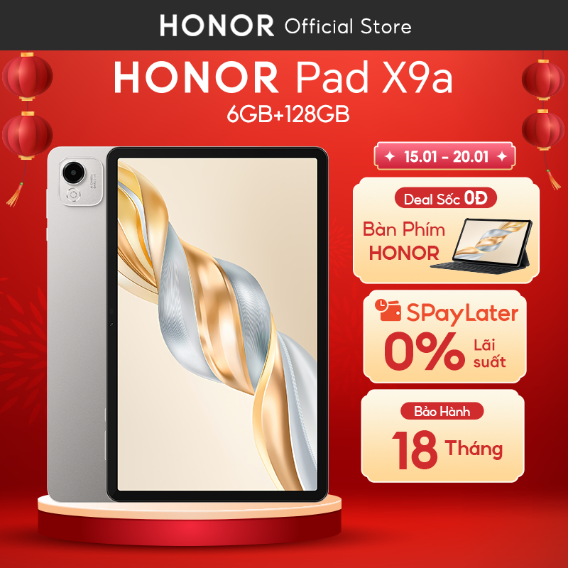 [Tặng Kèm Bàn Phím] Máy Tính Bảng Honor Pad X9a Wifi 6GB+128GB| Pin 8300mAh| Chip Snapdragon 685| BH