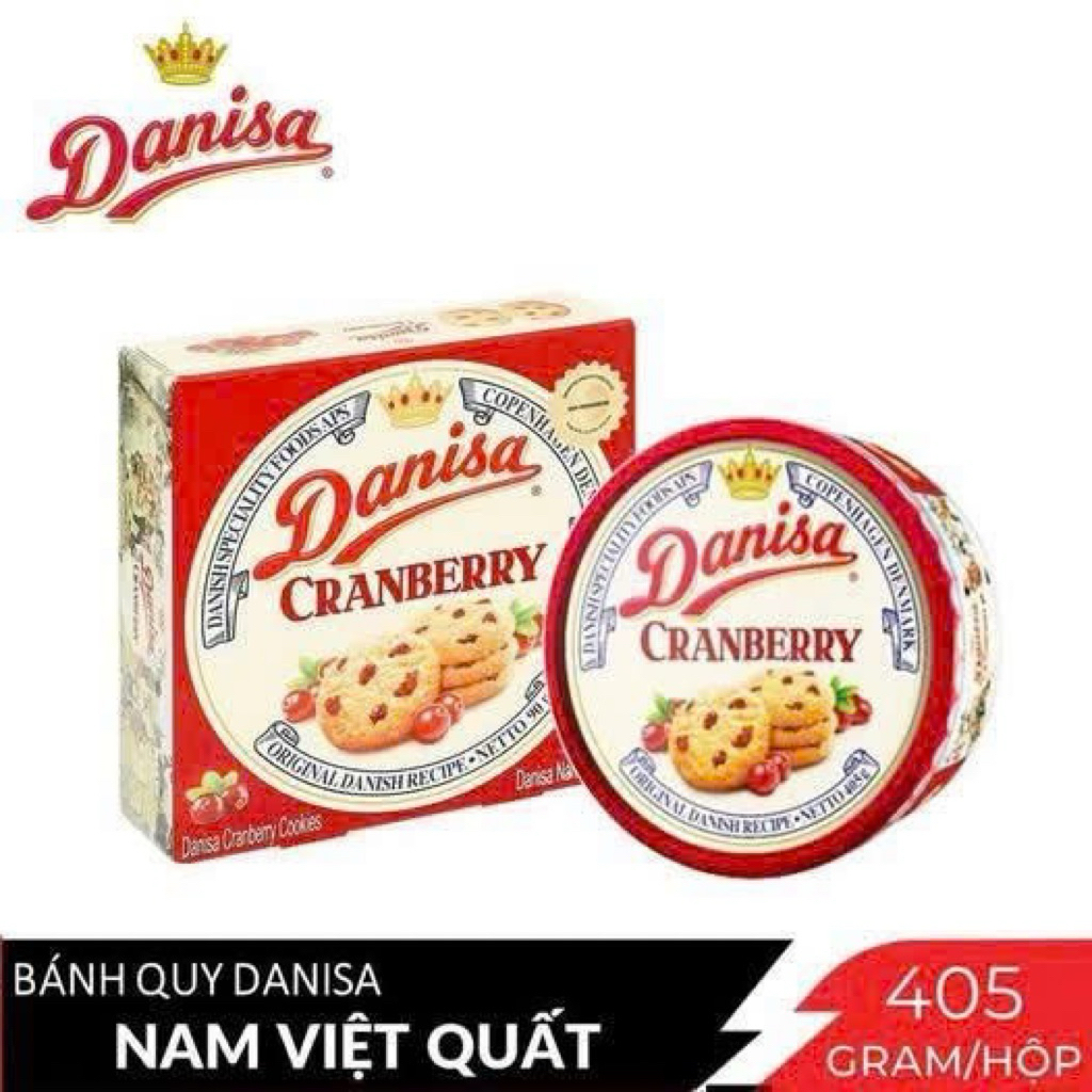 🌿 BÁNH QUY BƠ DANISA VIỆT NAM VỊ NAM VIỆT QUẤT 405G - THÙNG 12 HỘP (KÈM TÚI XÁCH)