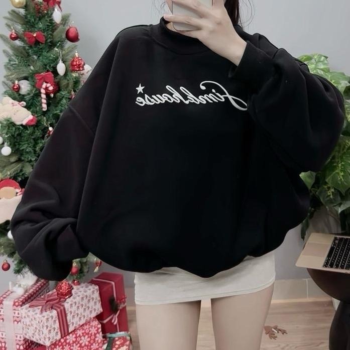 Áo Sweater Simb.house Áo Nữ Cổ Tròn Dễ Thương Phong Cách Hàn Quốc Nhẹ Nhàng Chất vải nỉ hai da dày dặn mềm mịn | BigBuy360 - bigbuy360.vn