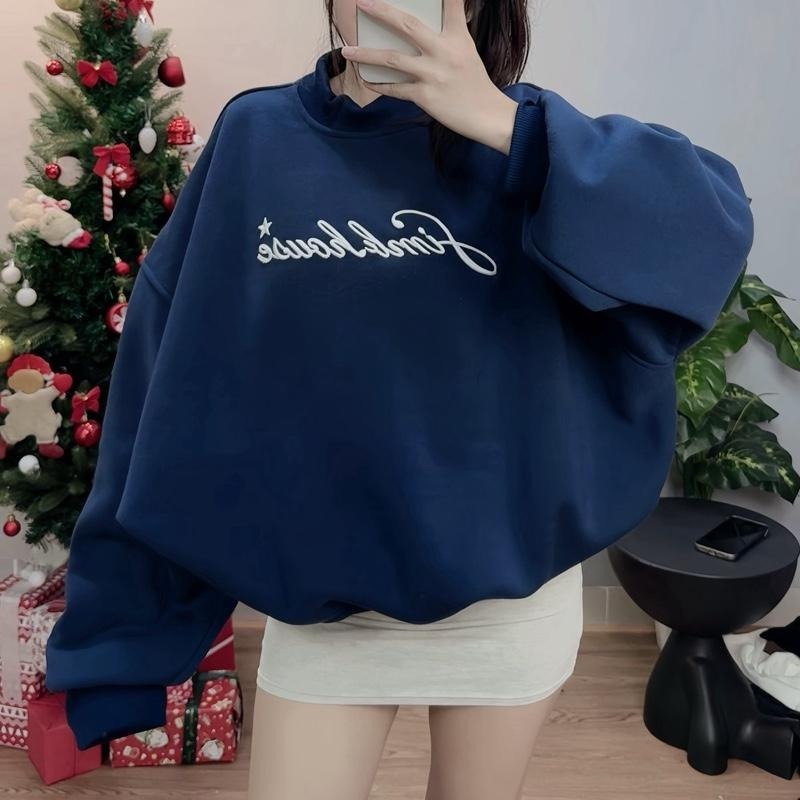 Áo Sweater Simb.house Áo Nữ Cổ Tròn Dễ Thương Phong Cách Hàn Quốc Nhẹ Nhàng Chất vải nỉ hai da dày dặn mềm mịn | BigBuy360 - bigbuy360.vn