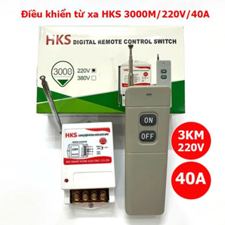 Công tắc điều khiển từ xa HKS 1000m 3000m 5000m 40A 220V điều khiển từ xa máy bơm nước