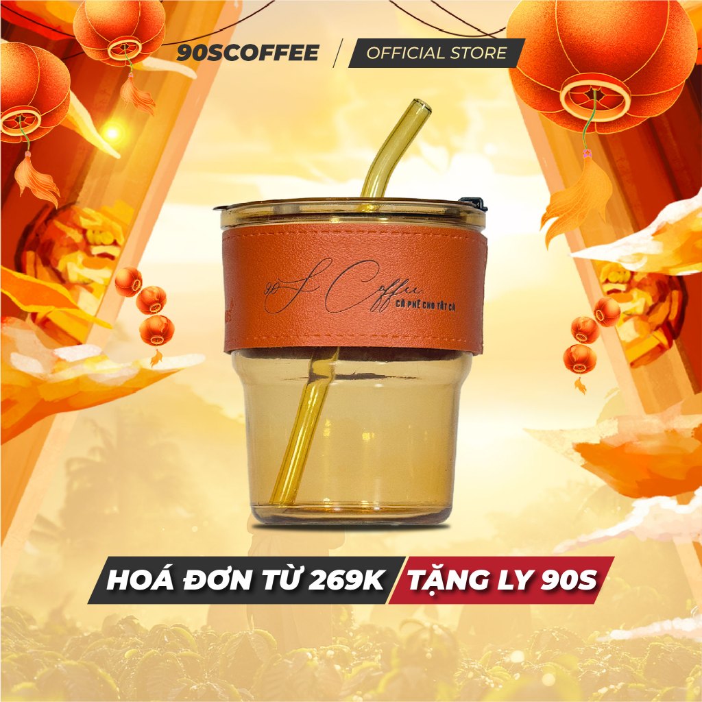Ly Thuỷ Tinh - Ly Uống Cà Phê Khắc Tên 90S - Quà Tặng Giới Hạn | 90S COFFEE