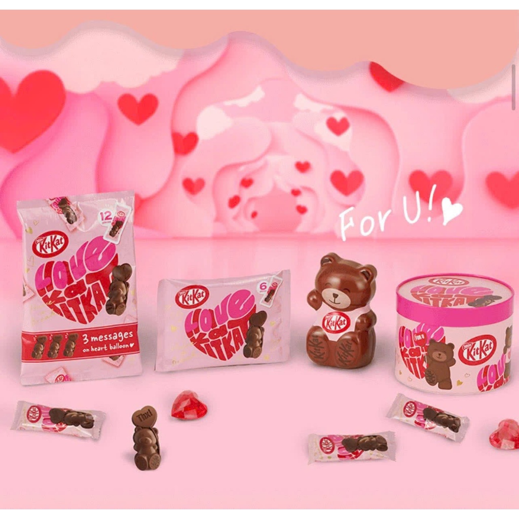Kitkat Socola Gấu Valentine  Phiên Bản Lemeted Cho Cặp Đôi