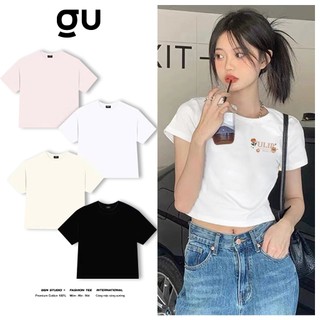 Áo Thun Croptop Nữ Y2K Cotton 100% - Áo Phông Croptop Basic Streetwear Form Lửng Cổ Tròn Mịn Đẹp Hot Trend Mới