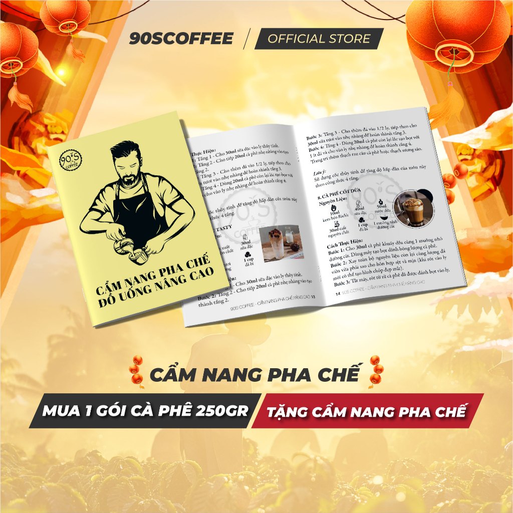 Cẩm nang pha chế đồ uống nâng cao 90S COFFEE [QUÀ TẶNG]